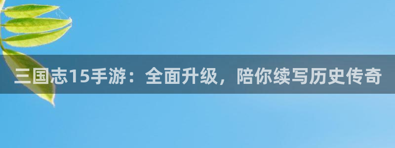 摩根娱乐网址是多少：三国志15手游：全面升级，陪你续写历史传
